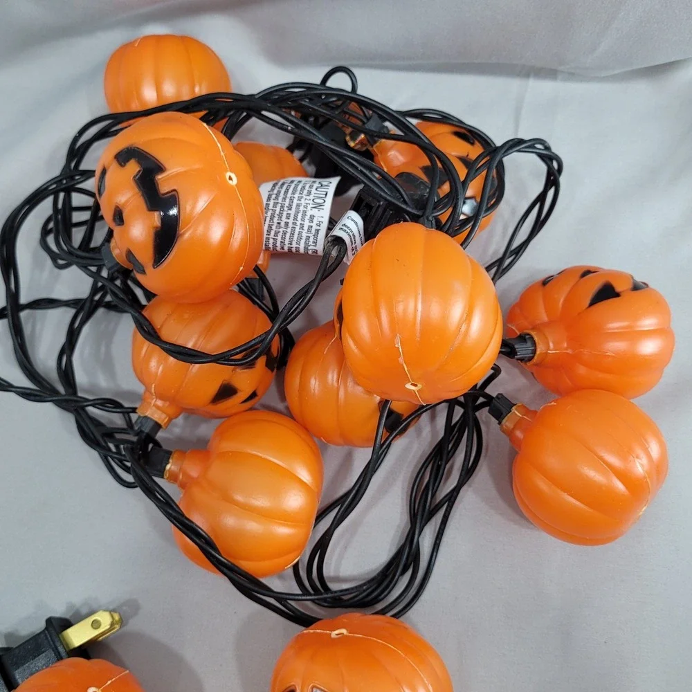 Way To Celebrate Spooky Hollow Pumpkin String Lights Halloween Orange 40 Count